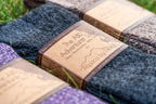 ABD Adventurer Alpaca Socks Collection - Alpaca Hiking Socks - Black Charcoal Color - Front Label Angled 2