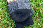 ABD Adventurer Alpaca Socks Collection - Alpaca Hiking Socks - Black Charcoal Color - Toe Closeup
