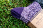 ABD Adventurer Alpaca Socks Collection - Alpaca Hiking Socks - Purple Color - Heel Closeup
