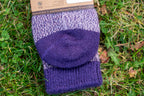 ABD Adventurer Alpaca Socks Collection - Alpaca Hiking Socks - Purple Color - Toe Closeup