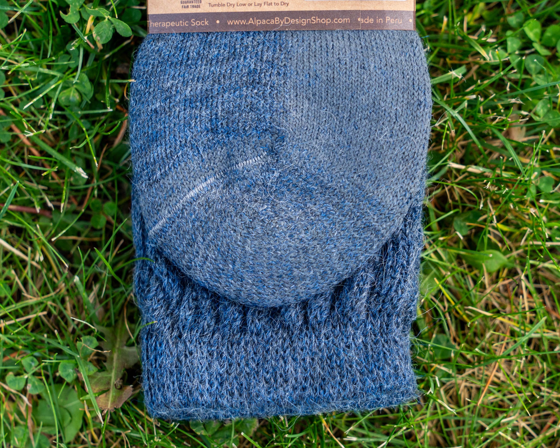 ABD Therapeutic Socks - Alpaca Socks - Denim Color Foot Padding