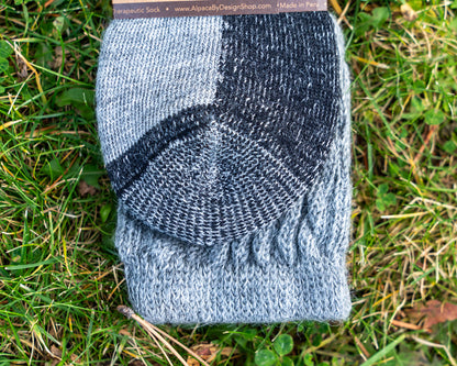 ABD Therapeutic Alpaca Socks - Alpaca Socks - Grey Heather Color Foot Padding Closeup