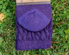 ABD Therapeutic Alpaca Socks - Alpaca Socks - Purple Color Foot Padding Closeup