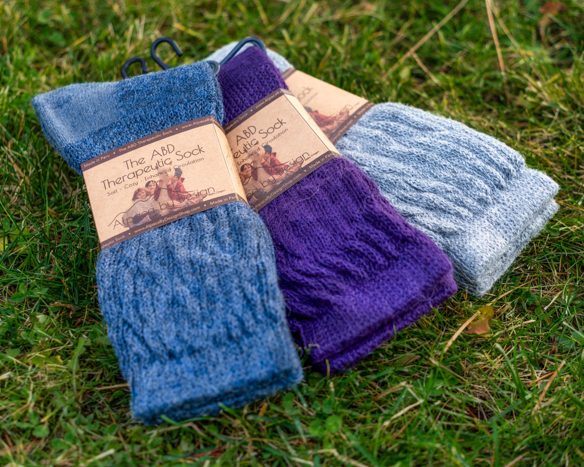 Alpaca Therapeutic Sock Alpaca Socks Colors Collection Front Angled