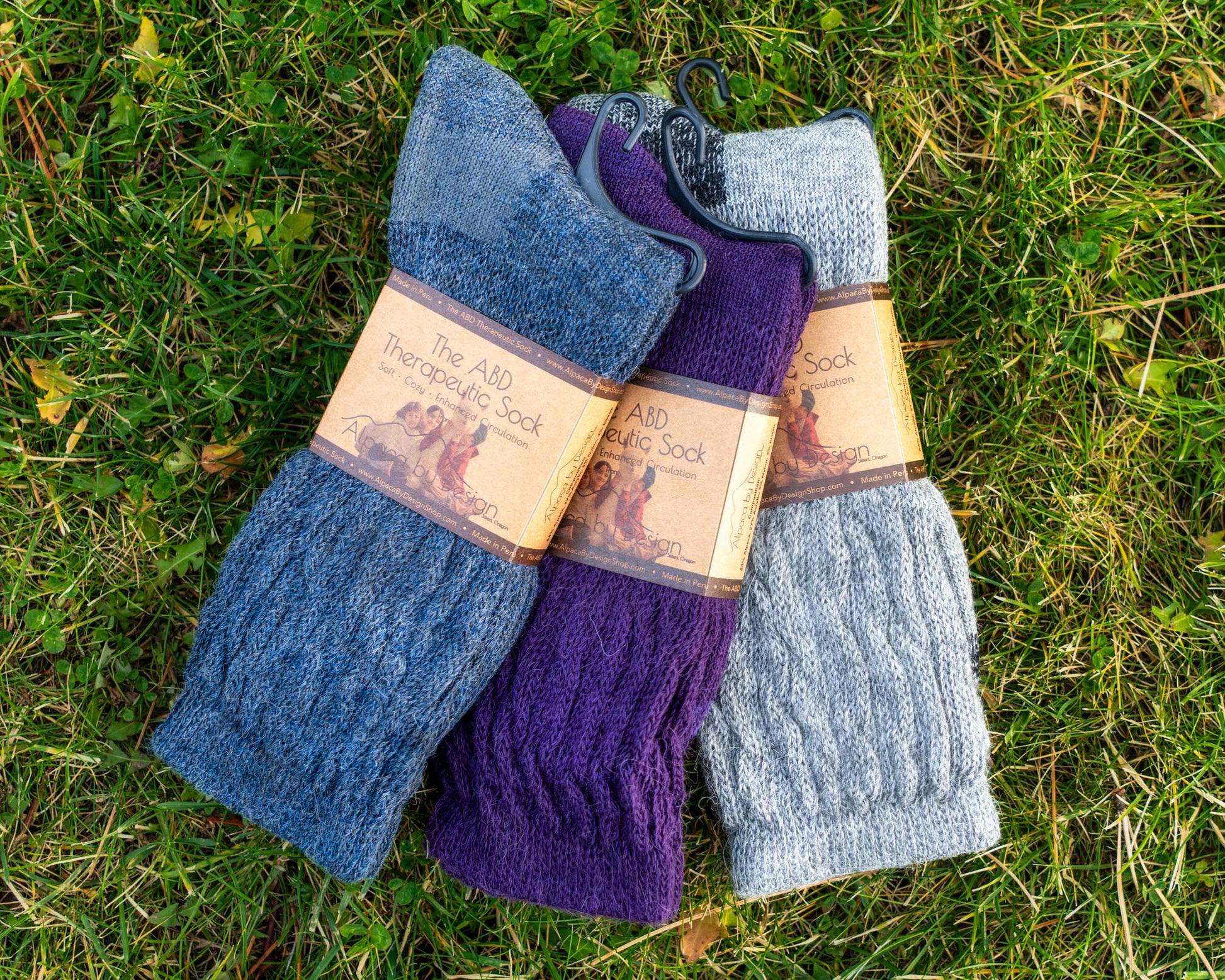 Alpaca Therapeutic Sock Alpaca Socks Colors Collection Front Splayed